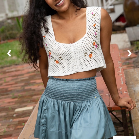 Natural Life daisy skort in seafoam (turquoise green) - Picture 8 of 8